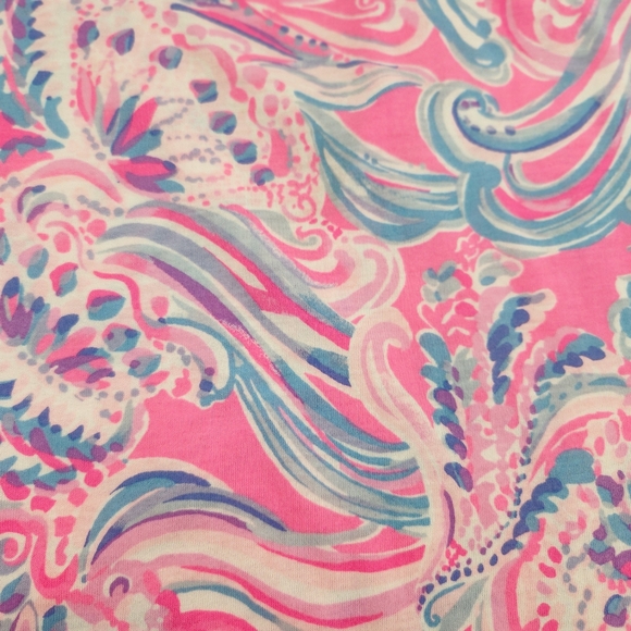 Lilly Pulitzer Tosha Top, Prosecco Pink Don't Be Jelly, Large EUC - Picture 9 of 9